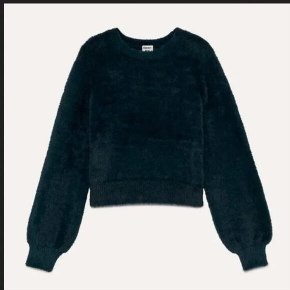 Sunday Best Dark Teal Eyelash Crew Neck Sweater
